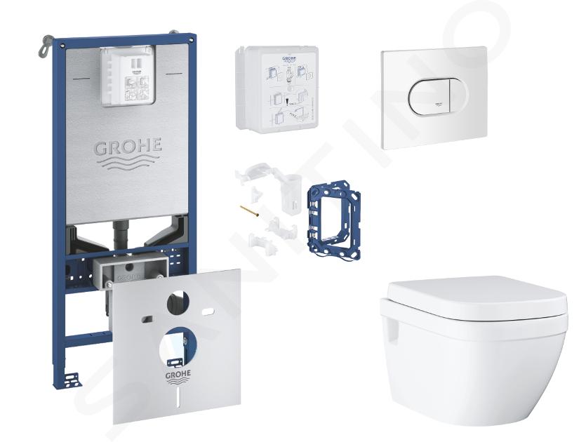 Grohe Rapid SLX - Set pentru montare încastrată, toaletă, capac Softclose, clapetă Arena Cosmopolitan și set pentru tablete, alb alpin SANI11BB3141