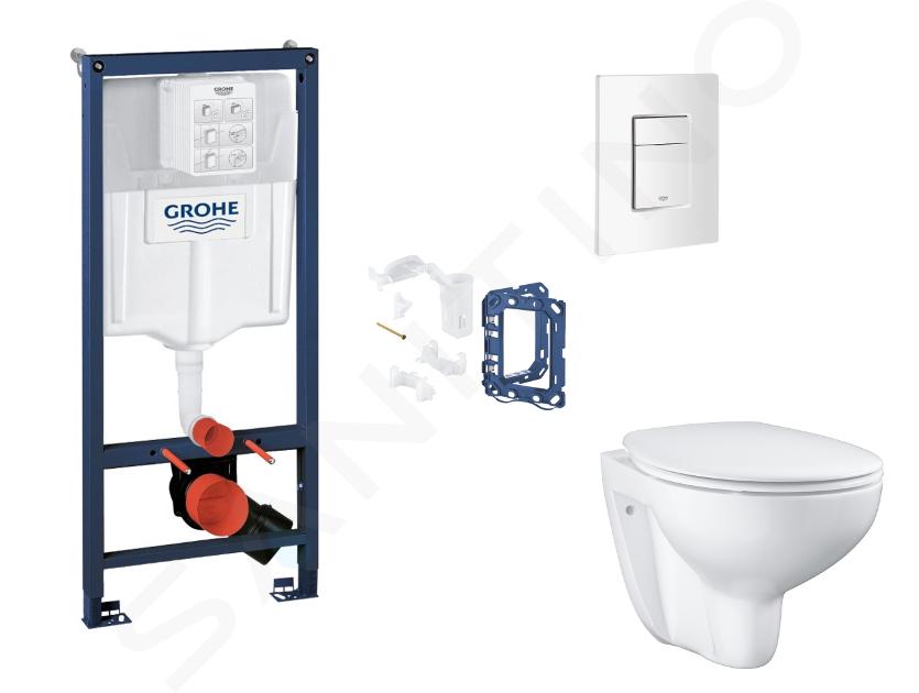 Grohe Rapid SL - Set předstěnové instalace, klozetu, sedátka SoftClose, tlačítka Skate Cosmopolitan a sady pro vhazování tablet, alpská bílá SANI11BB3145