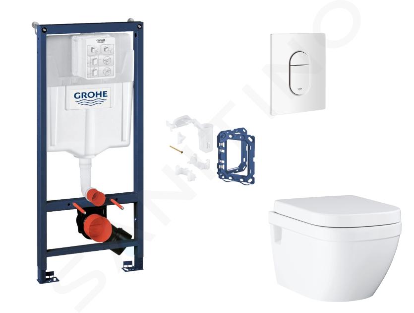 Grohe Rapid SL - Set předstěnové instalace, klozetu, sedátka SoftClose, tlačítka Arena Cosmopolitan a sady pro vhazování tablet, alpská bílá SANI11BB3152