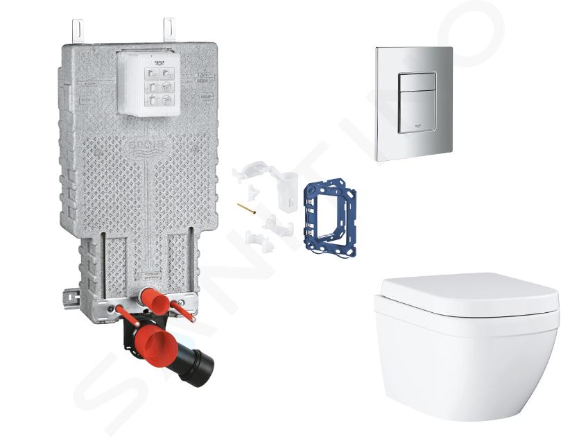 Grohe Uniset - Set předstěnové instalace, klozetu, sedátka SoftClose, tlačítka Skate Cosmopolitan a sady pro vhazování tablet, Triple Vortex, chrom SANI15BB2115