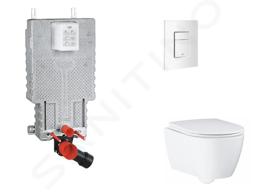 Grohe Uniset - Set předstěnové instalace, klozetu, sedátka SoftClose a tlačítka Skate Cosmopolitan, alpská bílá SANI15BB3113