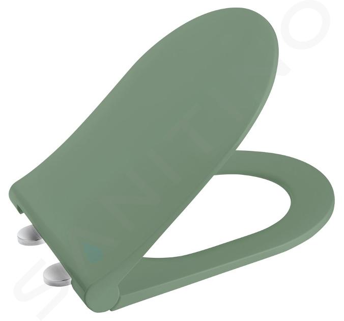 Sapho Brilla - Asiento de WC, Slim, SoftClose, verde mate 100787-128