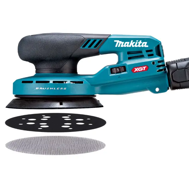 Ponceuse Excentrique 125 Mm Pour Batterie Makita 18V - 3 Vitesses (7000-11000 Tr/min) - Livrée Avec 15 Disques Abrasifs - 10