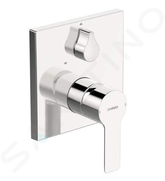 Hansa Ligna - Miscelatore ad incasso per vasca da bagno, con deviatore per 2 utenze, cromo 83853513