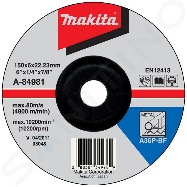 Makita Toebehoren - Slijpschijf voor metaal 150x22,2 mm A-84981
