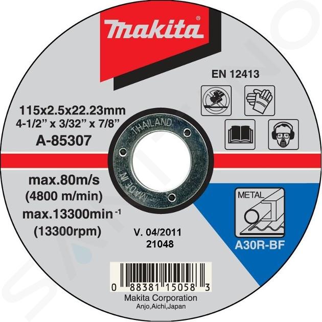 Makita Toebehoren - Snijschijf voor metaal 115x22,2 mm A-85307