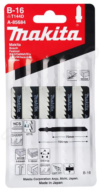 Makita Toebehoren - Set van zaagbladen 6 TPI, lengte 105 mm, 5 stuks A-85684