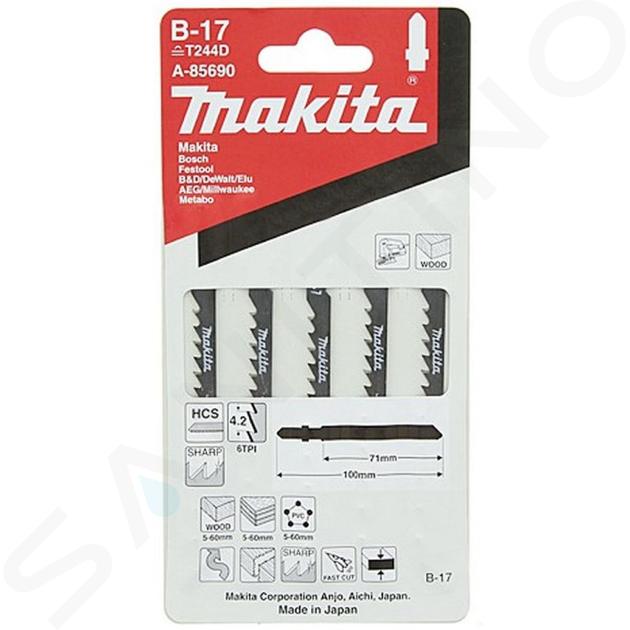 Makita Toebehoren - Set van zaagbladen 6 TPI, lengte 100 mm, 5 stuks A-85690