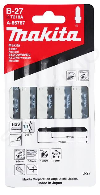 Makita Toebehoren - Set van zaagbladen 24 TPI, lengte 76 mm, 5 stuks A-85787