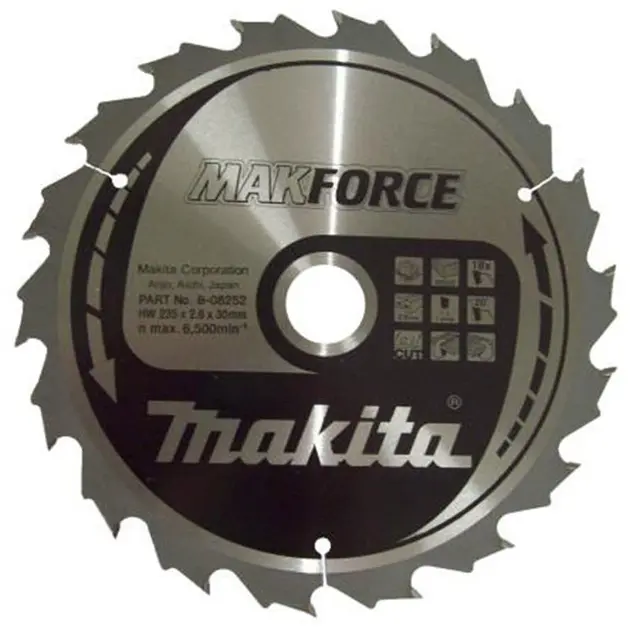 Levně Makita Příslušenství - Pilový kotouč na dřevo 235x30 mm, 18 zubů B-08252