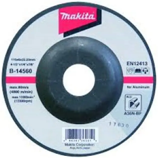 Makita Accessori - Disco abrasivo per alluminio 115x22,2 mm B-14560