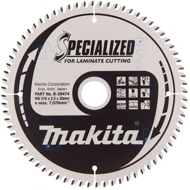 Makita Accesorii - Disc de fierăstrău pentru laminat, 216x30 mm