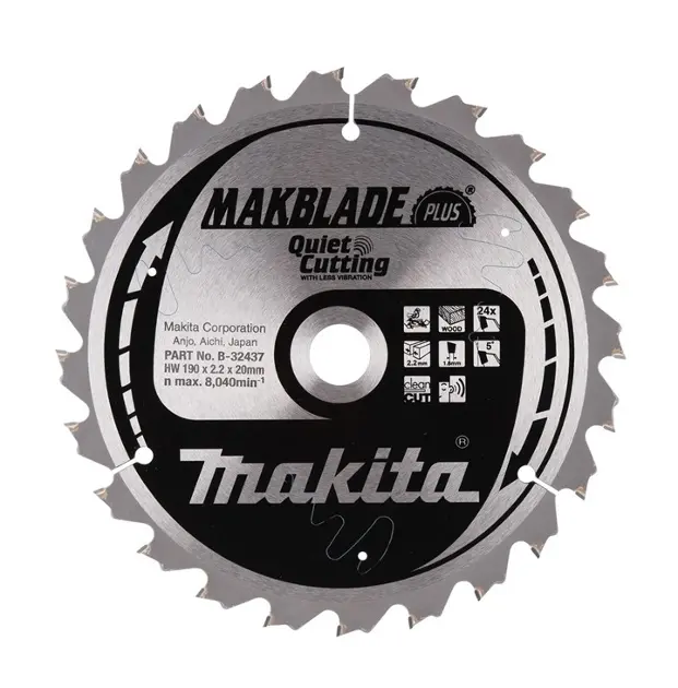 Lame De Scie Makita B-64624 TCT 230 Mm - Pour Scie à Onglet Sans Fil, Coupe Rapide Dans Le Bois Et Stratifié - 6