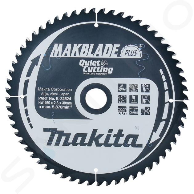 Makita Accessoires - Lame de scie circulaire à bois, 260x30 mm, 60 dents B-32524