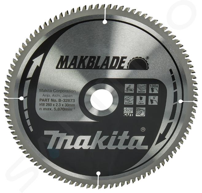 Makita Příslušenství - Pilový kotouč na dřevo, 260x30 mm, 100 zubů B-32873
