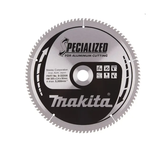 Makita - Disco de sierra para aluminio 305x30 mm, 100 dientes B-33358