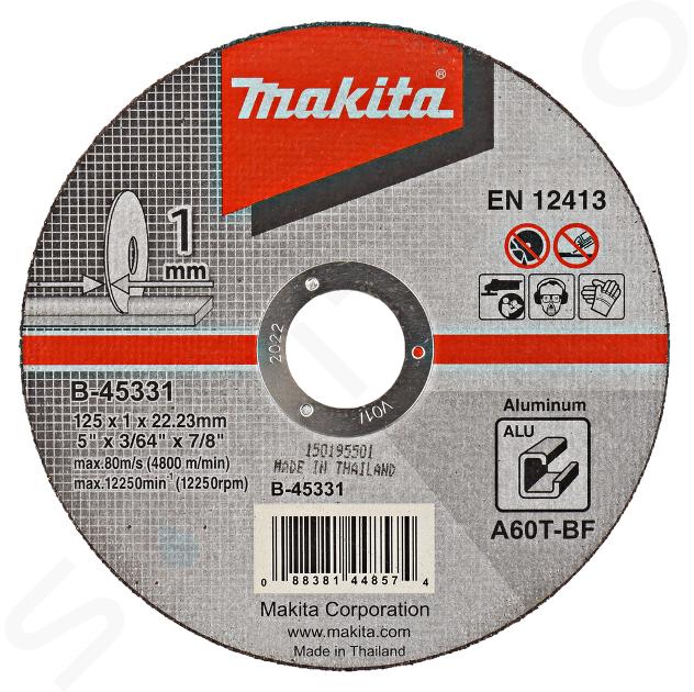 Makita Príslušenstvo - Rezný kotúč na hliník 125x22,2 mm B-45331