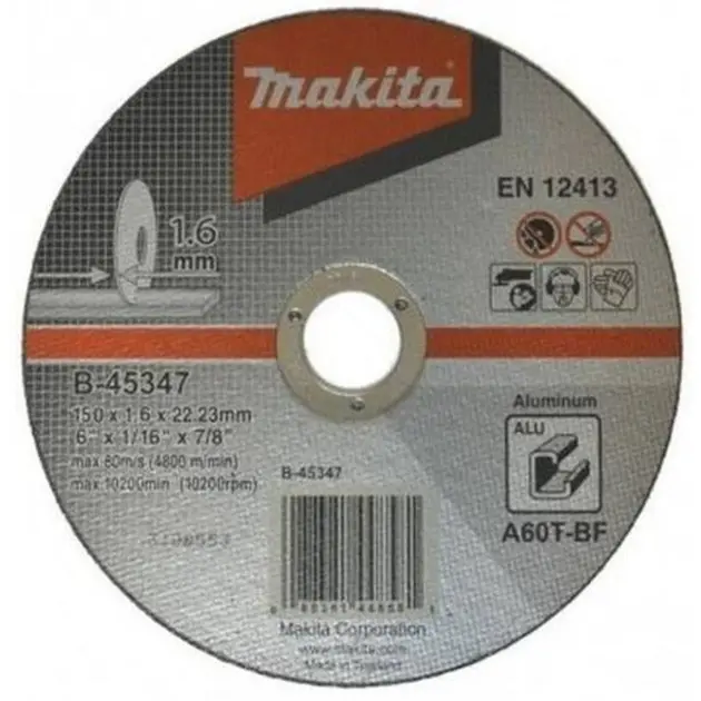 Makita Accessori - Disco da taglio per alluminio 150x22,2 mm B-45347