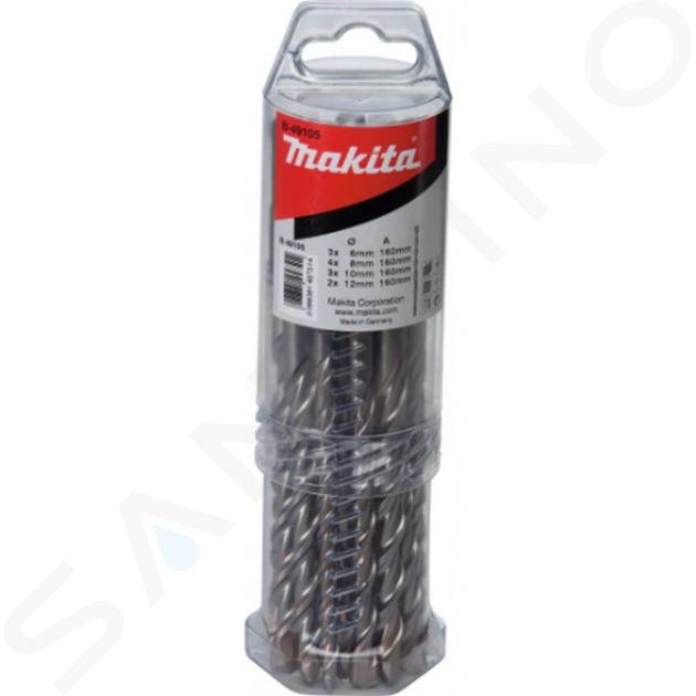 Makita Příslušenství - 12dílná sada vrtáků do zdiva SDS Plus B-49096