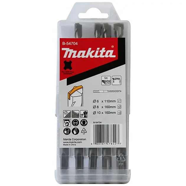 Makita Toebehoren - 5-delige set steenboren SDS Plus B-54704