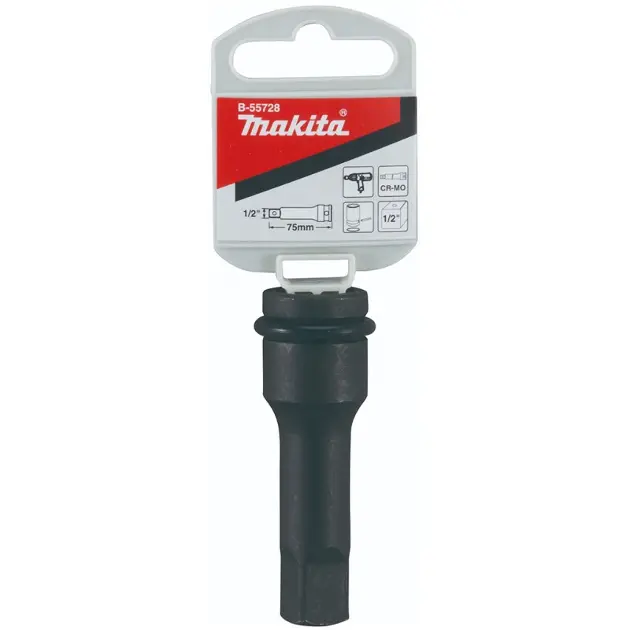 Makita - Verlengadapter voor slagmoersleutels, lengte 75 mm B-55728