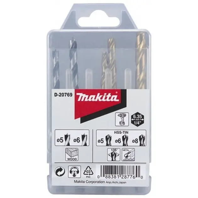Levně Makita Příslušenství - 5dílná sada vrtáků D-20769