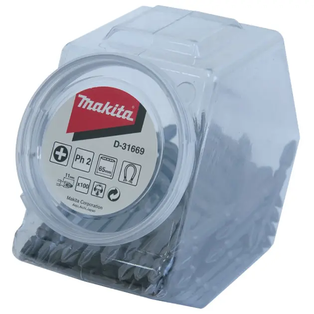 Levně Makita Příslušenství - Sada bitů PH2, 100 ks D-31669