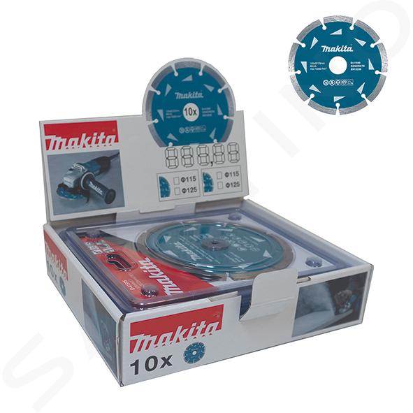 Makita Accessoires - Set disques à tronçonner diamantés pour béton 125x22,2 mm, 10 pcs D-41595-10