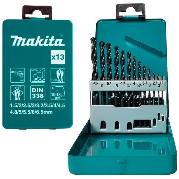 Levně Makita Příslušenství - 13dílná sada vrtáků do kovu D-54075