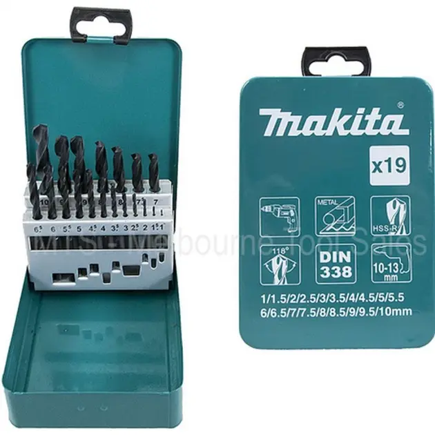 Levně Makita Příslušenství - 19dílná sada vrtáků do kovu D-54081
