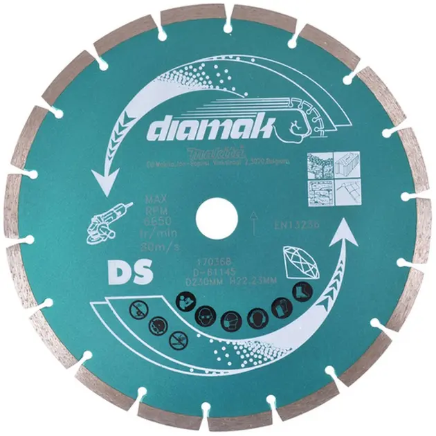 Levně Makita Příslušenství - Sada diamantových řezných kotoučů na beton 230x22,2 mm, 10 ks D-61145-10