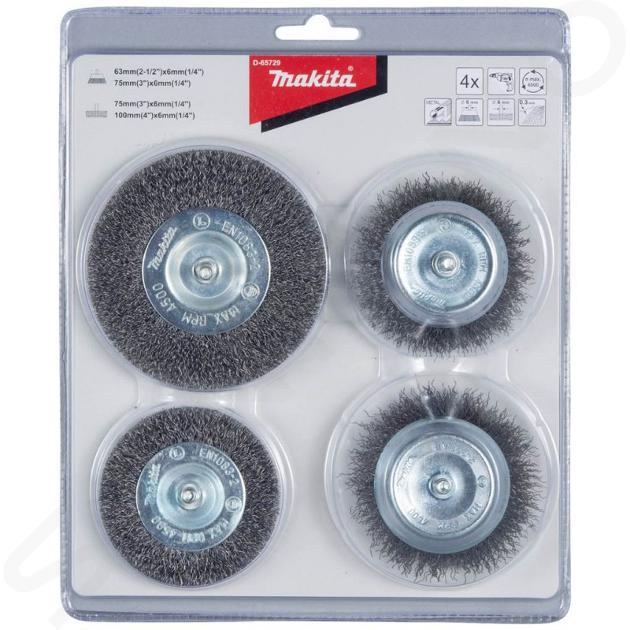 Makita Accessoires - Set 4 brosses métalliques D-65729