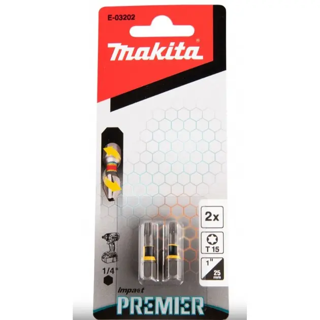 Levně Makita Příslušenství - Sada torzních bitů T15, 2 ks E-03202