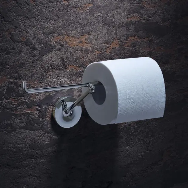 Toilettenpapierhalter Aus Stahl (Chrom) – Platzsparend, Für über Dem Tank, Bis 2,3 Kg Belastbar