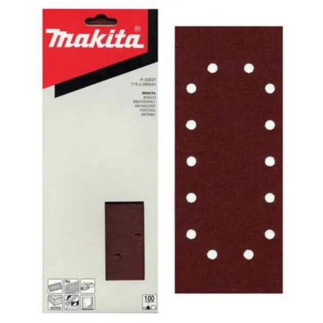 Levně Makita Příslušenství - Brusný pás K40, 115x280 mm, 10 ks P-33009