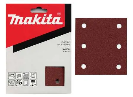 Levně Makita Příslušenství - Brusný papír K100, 114x102 mm, 10 ks P-33118