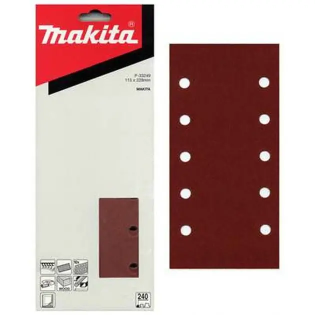 Levně Makita Příslušenství - Brusný pás K100, 115x229 mm, 10 ks P-33205