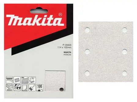 Makita Zubehör - Schleifpapier K60, 114x102 mm, 10 Stk. P-35813