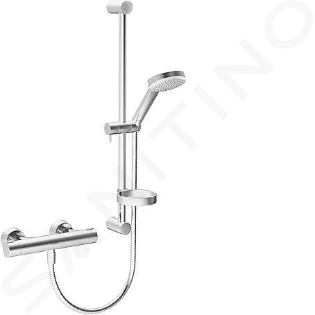 Hansa Prisma - Set de douche avec thermostat, ECO, chrome 48080121