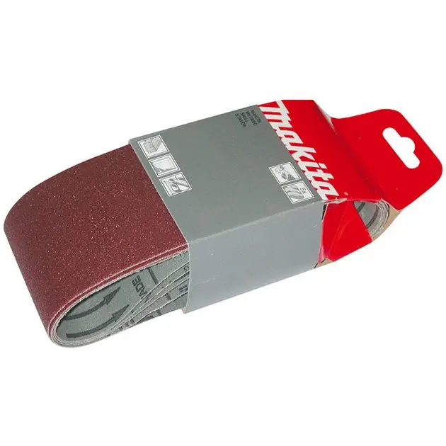 Levně Makita Příslušenství - Brusný pás 76x610 mm, zrnitost 100, 5 ks P-37340