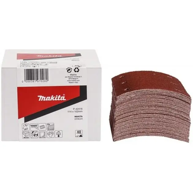 Levně Makita Příslušenství - Brusný papír K60, 114x102 mm, 50 ks P-42422