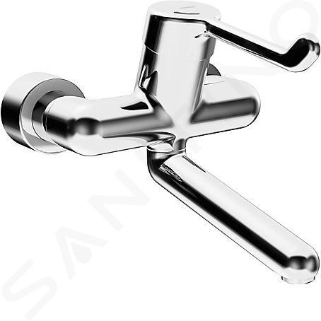 Hansa Medipro - Grifo monomando de pared para lavabo, cromo 02562202