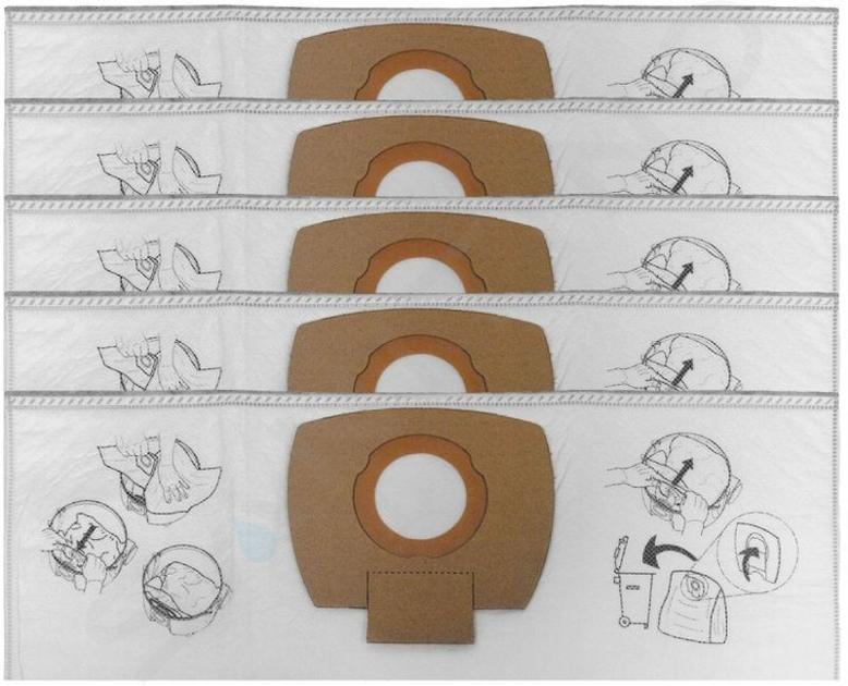 Makita Accessoires - Sacs aspirateur de rechange, 5 pièces P-72899