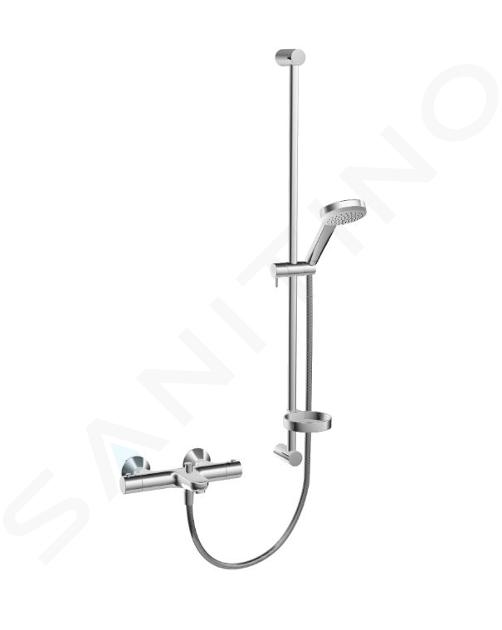 Hansa Unita - Mitigeur thermostatique de baignoire avec accessoires, ECO, 2 sorties, chrome 48372131