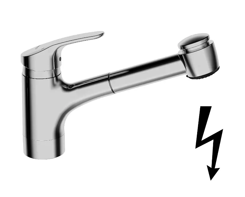 Levně Hansa Mix - Páková dřezová baterie s vytahovací sprškou, pro beztlaké ohřívače vody, chrom 01361183