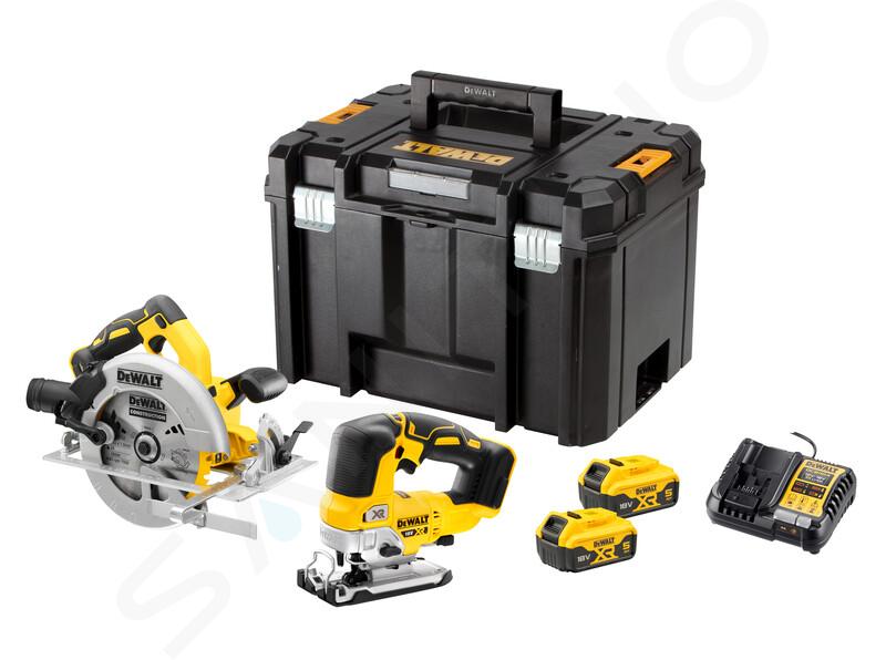 DeWALT Nářadí - 18V AKU sada kotoučové pily a přímočaré pily, 2x aku 5,0 Ah XR, nabíječka DCK2012P2T