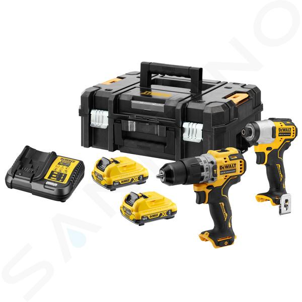 DeWALT Náradie - 12V AKU súprava vŕtačky a rázového uťahovača, 2x aku 3,0 Ah XR, nabíjačka DCK2111L2T