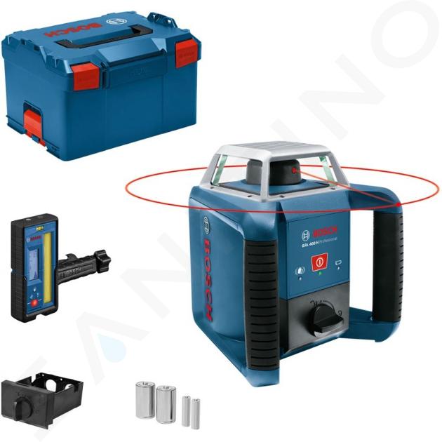 Bosch Accessoires - Laser rotatif, portée 400 m, avec récepteur et accessoires 0601061805