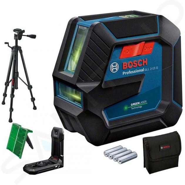 Bosch Príslušenstvo - Čiarový laser, dosah 15 m, so statívom a príslušenstvom 0601063W01