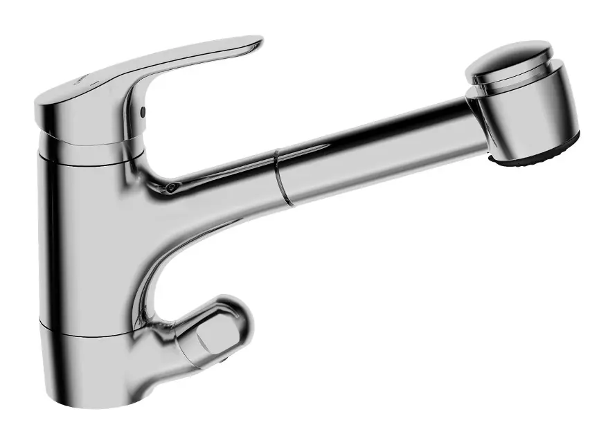 Levně Hansa Mix - Páková dřezová baterie s vytahovací sprškou, chrom 01392183